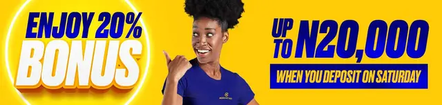 Mozzart: 20% bonus up to ₦20,000 when you deposit on Saturday